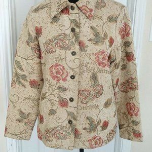 Alfred Dunner Size 8 Jacket Floral Embroidered Bea